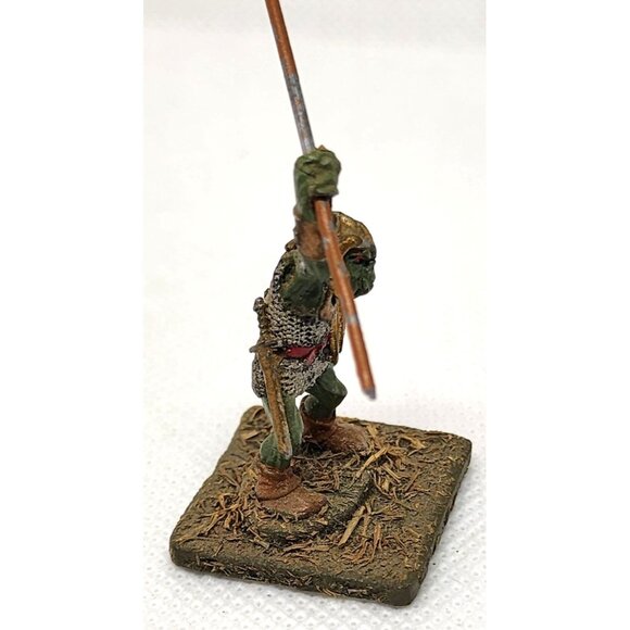 Hand-Painted Goblin Spearman Miniature On Textured Base For Tabletop Games - Picture 5 of 15